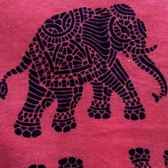 J.CREW Coral with Blue Elephants Tie Waist Shirt - Picture 6 of 8